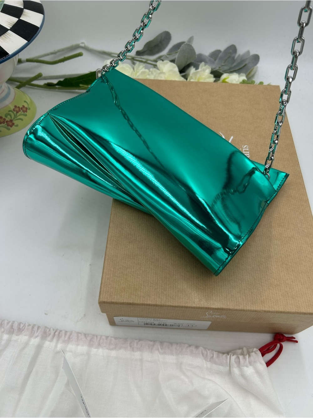 Women's Christian Louboutin LOUBITWIST clutch/shoulder bag made in Italy - Picture 16 of 16